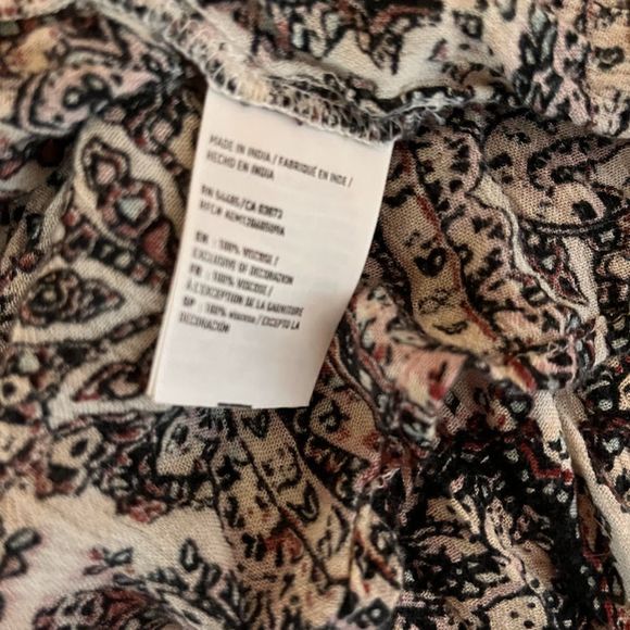 American Eagle Outfitters Women's Paisley Print Peasant Top SZ M - Picture 5 of 6